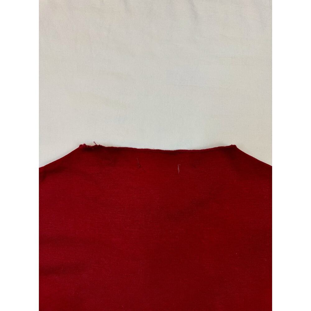 Aqua Ponte Sheath Mock Neck Cap Sleeve Mini Dress Burgundy Red Women’s Small - Picture 13 of 16